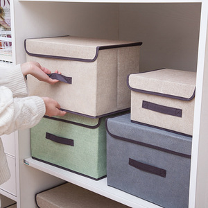Wholesale home storage&organization high quality canvas babyclothes storage box