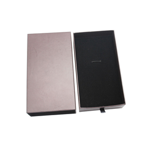 Boîte à tiroir marron mat écologique et fine avec doublure noire gaufrée pour cravates, ceintures, petits accessoires premium et cadres photo pour hommes - Product Image 5