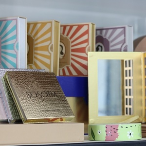 Cứng nhắc hộp giấy sang trọng dễ thương trang điểm rỗng Palette Trường hợp với <span class=keywords><strong>Eyeshadow</strong></span> Blush Highlighter và đường viền cho trẻ em và người lớn - Product Image 5