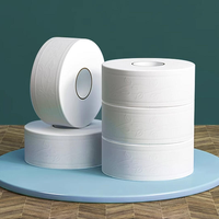 Papier toilette en rouleau jumbo, doux, absorbant, résistant, non fluorescent, imprimé, bon marché, logo personnalisé OEM / ODM