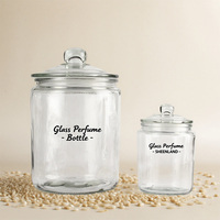 Récipient en verre de stockage des aliments de grande capacité avec couvercle en verre Récipient de stockage des aliments en verre de cuisine 1 litre 2 litres 4L