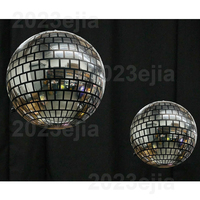 Boule disco gonflable géante en or et argent pour décoration d'événements, sphère en PVC, boule miroir gonflable