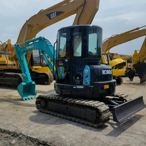 Second Hand Excavator Kobelco Sk55Sr Used Kobelco Mini Excavator Machine 5Ton Hydraulic Crawler Excavator For Sale