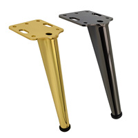 Pieds de meubles en fer durable Pieds de canapé en métal inclinés en cône pour table basse et meuble TV Quincaillerie de cuisine Support de pied