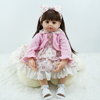 Muñeca Reborn de Vinilo Suave y Altamente Duradera, Personalizada, Talla Grande de 24 Pulgadas, Muñecas de Silicona para Juego de Imitación, Regalo Ideal