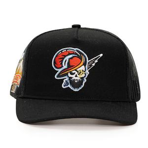 Casquette de camionneur à visière incurvée de haute qualité pour hommes, broderie en coton, casquette noire - Product Image 2