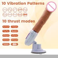 TMM Kabelloser Ferngesteuerter Beheizter Teleskop-Dildo Vibrator Silikon G-Punkt Anal-Stimulator Erwachsenen-Sexspielzeug für Frauen
