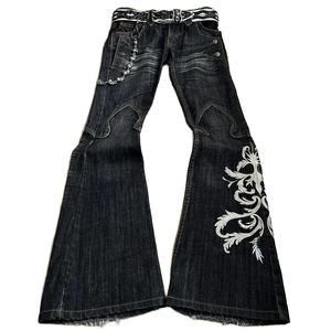 Pantalones Vaqueros Rectos Vintage Y2K para Mujer, Cintura Alta, Estilo Harajuku, Holgados, Retro, Rock, Punk, Bordados, de Secado Rápido, al por Mayor - Product Image 1