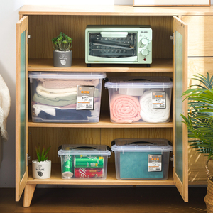 Xingsheng <span class=keywords><strong>Quart</strong></span> Hộp Đựng Đồ Ăn Nhẹ Bằng Nhựa Trong Suốt 25L Có Tay Cầm Bánh Xe Hộp Đựng Đồ Chơi Trong Suốt Chịu Tải Nặng - Product Image 6