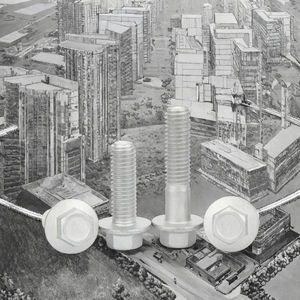 สลักเกลียวหกเหลี่ยมหน้าแปลนเหล็กกล้าคาร์บอนเกรดอุตสาหกรรม พร้อมการเคลือบดาโครเมตที่ทนทาน มีให้เลือกหลายขนาดสำหรับงานหนัก - Product Image 2