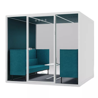 Isolation sonore de la cabine téléphonique Mini téléphone pour la salle de travail du bureau de la vie privée Pod de 2 personnes avec Ventilation