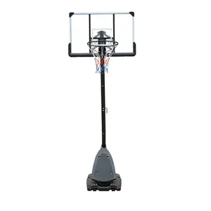 IUNNDS 새로운 크랭크 핸들 스타일 농구 후프 십대 야외 인기 44 'PC 백보드 높이 조절 농구 시스템