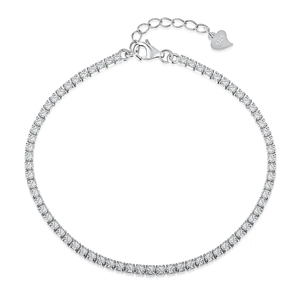 Dylam vente en gros 925 argent tennis chaîne lunette Sterling Cz réglable or rose solide montage extrêmement élégant femmes Bracelet