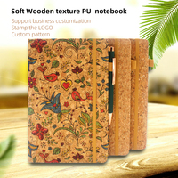 A5/A6/A7 élégants journaux beaux cahiers en cuir imprimés avec couverture PP carnets de notes à gauche cadeaux avec papier PVC couverture matériel