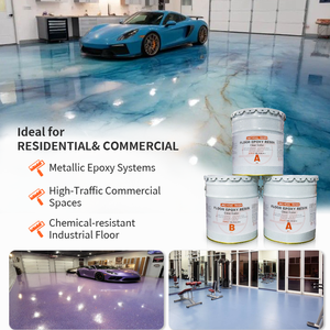 Revêtement de sol époxy industriel 100 % solides, auto-nivelant, haute dureté, résistant à l'usure, antidérapant, imperméable, vente en gros par gallon - Product Image 4