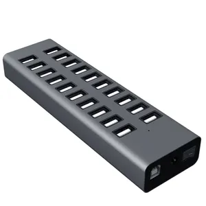 20 port switch usb 2.0 hub with power charger mobile phone computer pc laptop hub on black box