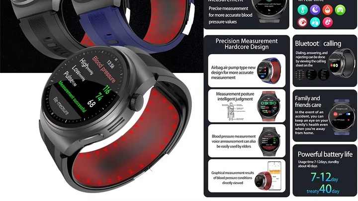 Battery 530mAh NFC BT Call Phone Wearble Reloj S28 Smartwatch air Pump  Accurate Blood Pressure Health Monitor Smart Watch S28