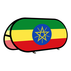Ethiopia Oval Pop up <b>Banner</b> Warp-knitted Fabric for Outdoor Advertising Promotion Outdoor Tent - Product Image 1
