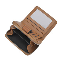 Ensemble de portefeuilles pour hommes en cuir ciré de qualité supérieure |   Portefeuille tri-pliant + porte-clés + porte-monnaie (design tendance réutilisable, logo personnalisé, promotionnel 4)