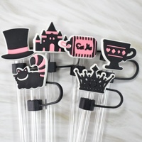 Accessoires de bar en vrac : Embouts de paille de luxe en silicone souple de 10 mm, écologiques, créatifs, mignons, à motif de dessin animé, de haute qualité et très demandés
