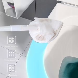 Eco-Friendly Non Woven Fabric Bathroom Floor <b>Cleaning</b> Scrubber Brush <b>Mop</b> Toilet Bathtub Brush Scrubber - Product Image 4