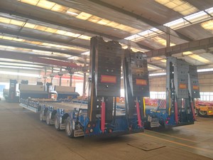 Usine directe 4 essieux 16 roues 13-18m personnalisable utilisé bas lit semi-remorque - Product Image 4