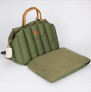 Thiết Kế Mới Màu Xanh Lá Cây Xách Tay Pet Tàu Sân Bay Mèo Chó Có Thể Gập Lại An Toàn Du Lịch Giường Tàu Sân Bay Túi Động Vật Nhỏ Oxford Ngoài Trời Tàu Sân Bay - Product Image 5