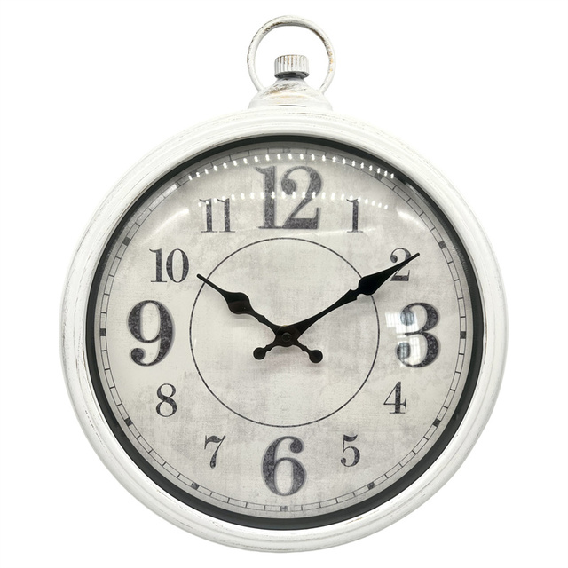 REIDA Antique Decorative Wall Clock Round Retro Wall Clock French Country Style Custom Antique Silen Wall Clock