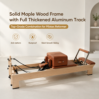 Premium Massivholz-Fitnessbett aus Ahorn, Vollaluminium-Pilates-Reformer, Multifunktionales Heimtrainingsgerät 2026