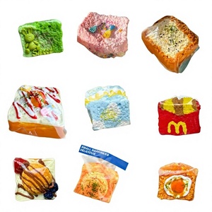Juguete Antiestrés de Silicona de Grado Alimenticio, 420g, Juguete Blandito con Forma de Tostada, Simulación Realista de Pan, Serie de Alimentos, Hecho a Mano, para Niños y Jóvenes - Product Image 1