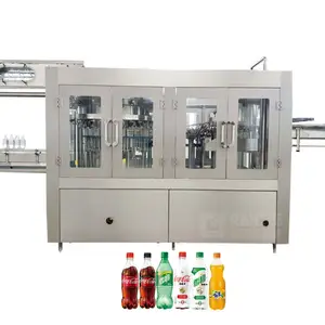 Fully automatic soda drink soft drink carbonated drink washing filling and capping machine