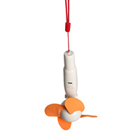 Ventilateur portable rechargeable USB KEDE BF010 à 3 vitesses - Mini ventilateur domestique extérieur en plastique à piles 2000 mAh