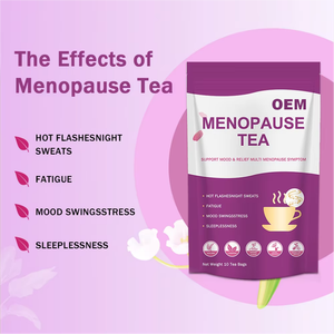 ชาสมุนไพรบรรเทาอาการวัยทอง OEM สูตรผสม ช่วยปรับอารมณ์ ลดอาการร้อนวูบวาบ กล้ามเนื้อสั่น นอนไม่หลับ แก้อาการอ่อนเพลีย ผสมโสมอเมริกันและโกจิเบอร์รี่ บรรจุ 30 ซองชาในกล่อง - Product Image 5