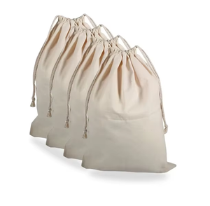 Sacs en coton à cordon très vendus, sacs en maille de coton réutilisables et respirants pour les courses, les solutions de rangement et la commodité quotidienne - Product Image 6