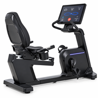 Vélo semi-allongé commercial K-FIT GSK2 EMS, capacité 180 kg, résistance électromagnétique 40 niveaux, écran tactile, faible impact, Bluetooth