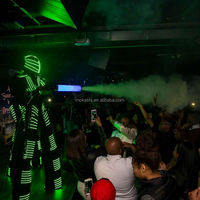 Halloween Led Robot Costume Lumineux Casque Dancerwear Robot costume pour Fête DJ Disco Discothèque