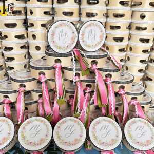 ชุดเครื่องดนตรีไม้ กลองแต่งงาน ริบบิ้นหลากสีแบบกำหนดเอง กลองมือสำหรับงานแต่งงาน กลองสำหรับโบสถ์ กลองแบบสั่งทำพิเศษ ราคา - Product Image 4