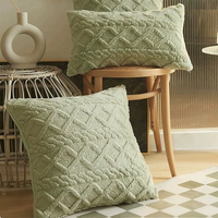Coussins décoratifs géométriques en tissu jacquard moderne et simple, super doux, à carreaux, pour le salon