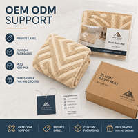 Tappetino da Bagno in Jacquard 3D 50x80cm, Ecologico, Antiscivolo, Assorbente, con Etichetta Privata e Confezione Personalizzata, Supporto OEM ODM