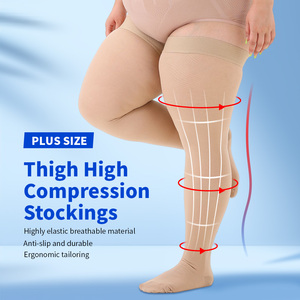 Medias <span class=keywords><strong>de</strong></span> compresión hasta el muslo con gradiente, antiembólicas, para mujer, uso médico hospitalario, CE en stock. Síntomas: Venas varicosas evidentes. - Product Image 2