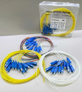 สายไฟเบอร์ออปติก SC UPC แบบขายดีที่สุด, 0.9 มม. แบบ Simplex, 9/125 Single Mode 1 คอร์, สายเคเบิลยาว 1.5 ม. สำหรับ FTTH Fiber Pigtail - Product Image 3