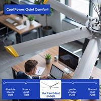 Ventilateur de plafond HVLS pour terrain de pickleball, haute capacité, faible vitesse, pour salles de sport intérieures, terrains de basketball et gymnases, OEM 8FT-24FT