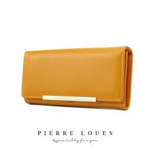 Pierre Loues Women's <b>Clutch</b> Long Wallet 6 Inch Solid Color Chain <b>Embellishment</b> Everyday Use - Product Image 5