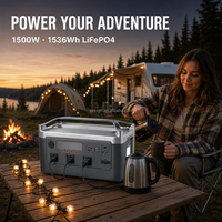 Batterie d'extension Plug-and-play 1500W 36V PV, alimentation portable, batterie Lifepo4 pour l'alimentation d'urgence en cas de catastrophe