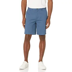 Erkek klasik Fit 9 "kısa büyük ve uzun boylu Extreme Motion düz ön kısa % 100% pamuk Bermuda Chino şort dökümlü pantolon erkekler için