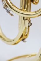Band Mellophone FMP-150 F Key Brass Body Gold Lacquer Wind Instrument Student Mellophone with Protective Foam Case