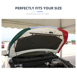 Telo Copriauto Personalizzato in Tessuto Elastico con Bandiera del <span class=keywords><strong>Marocco</strong></span>, Coprimotore Auto, Copertura Cofano Auto con Bandiera Nazionale - Product Image 6