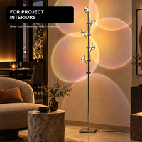 Lampe sur pied LED personnalisée en usine, 3 à 5 têtes, effet coucher de soleil, en aluminium et fer chromé, projecteur d'halo, pour studio photo et décoration