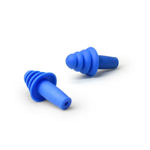 BDS OEM CE 38db Silicona azul Reducción de ruido de cuatro capas Tapón para los oídos 100/BOX Accesorios de protección auditiva reutilizables con cable - Product Image 1