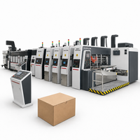 Nouvelle machine de découpe et d'assemblage rotative entièrement automatique pour cartons ondulés, à installation rapide, avec alimentation automatique par écran tactile pour imprimante et découpeuse.